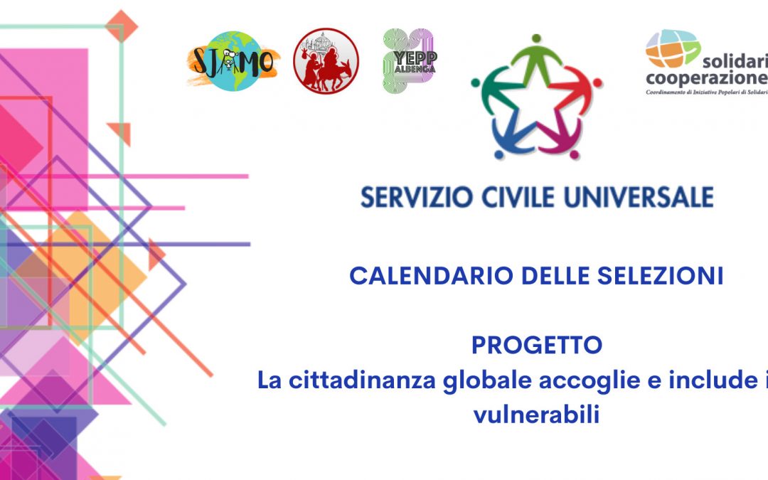 SCU (Bando 2021): Calendario delle selezioni